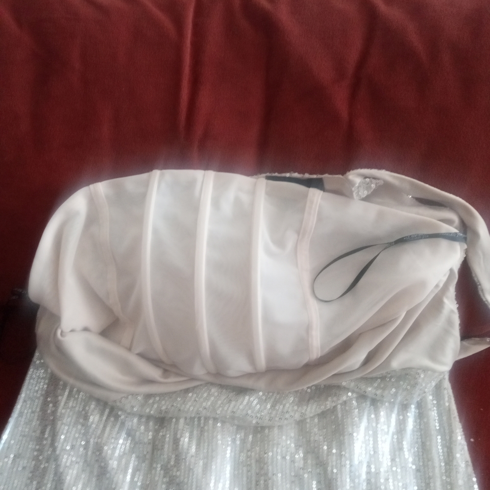 Forever 21 Silver Sparkle Sequin Mini Dress - Picture 6 of 9